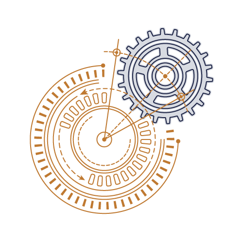 abstract cog and timepiece